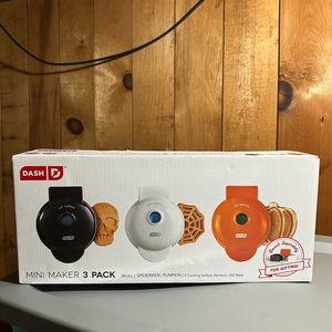 Halloween Mini Waffle Makers- 3 piece set